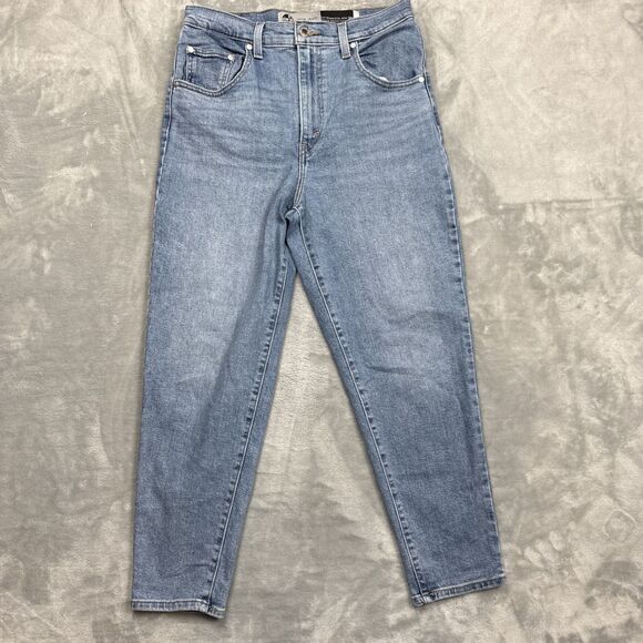 Levi’s SilverTab Women’s 29x26 High Waisted Mom Jeans Blue Medium Wash Tapered L - Picture 1 of 9